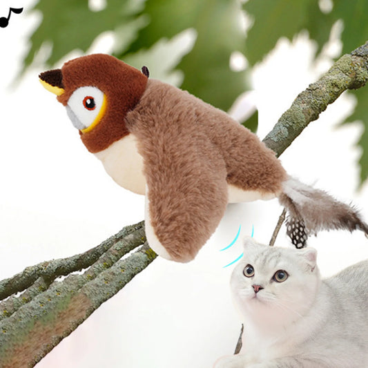 FlutterPaw™ Automatic Flapping Bird Cat Toy — USB Rechargeable Interactive Pet Enrichment Toy